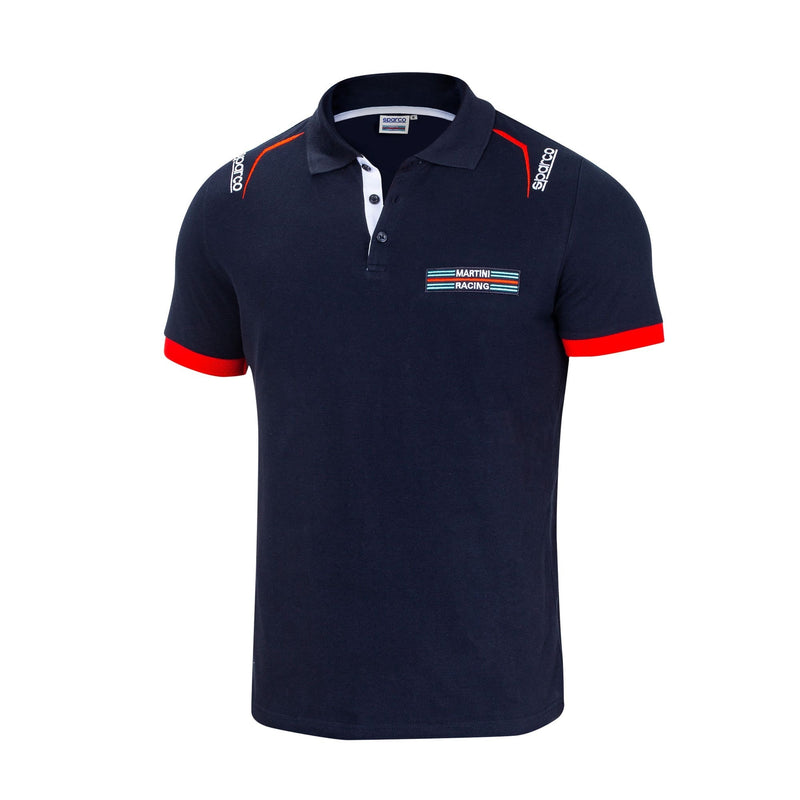 Sparco Martini Racing Polo Shirt - White/Navy