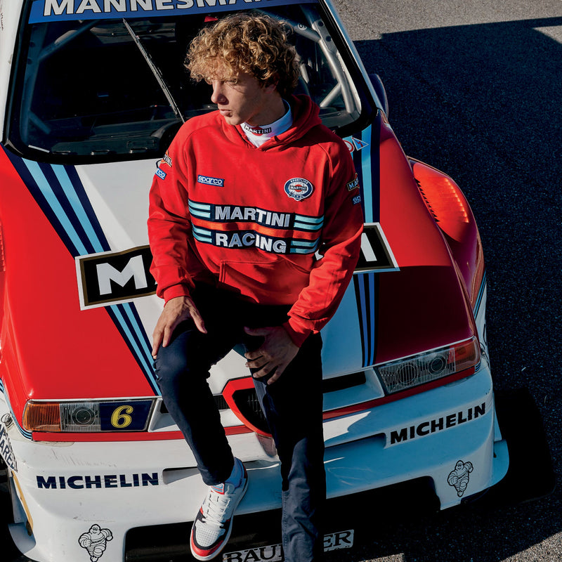 Sparco Martini Racing Replica Hoodie — Red — view 3