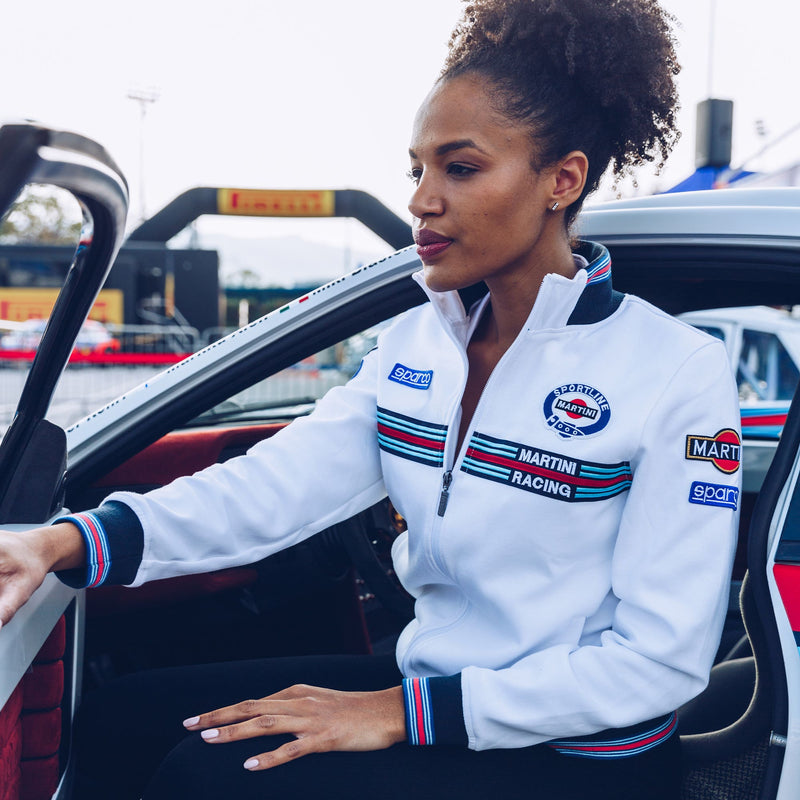 Sparco Martini Racing Women's Full Zip Sweatshirt — White — view 4