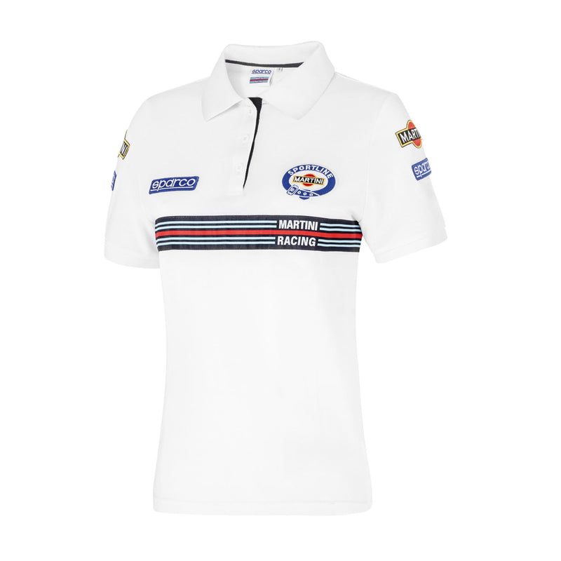 Sparco Martini Racing Women's Replica Polo — White — view 1