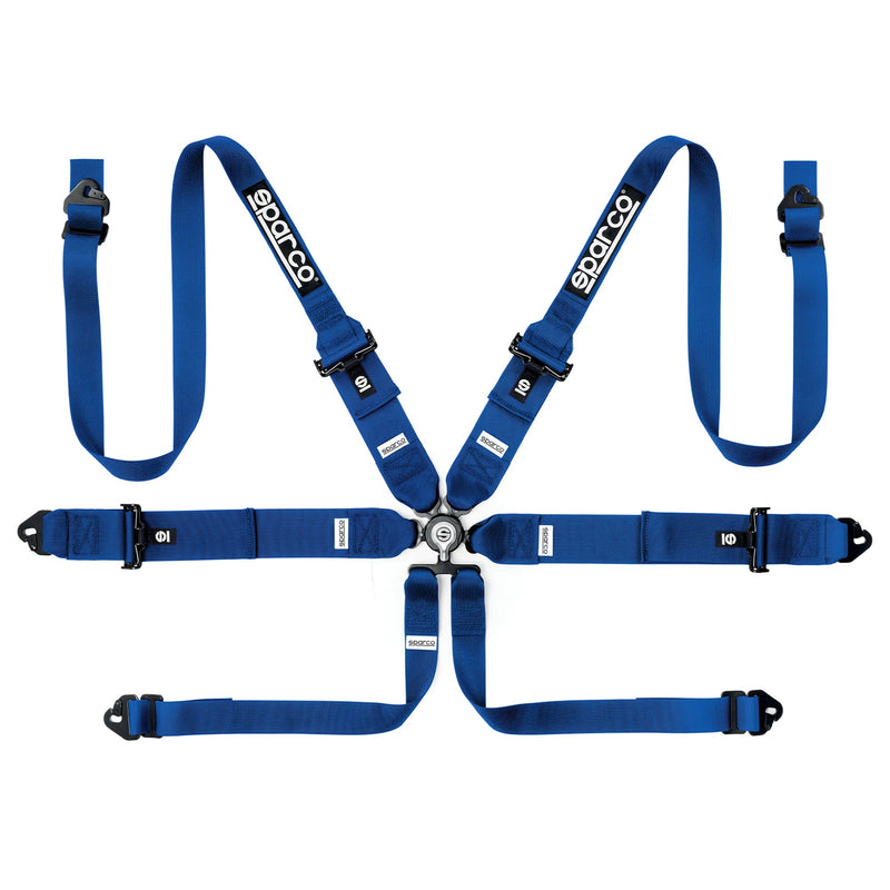 Sparco Competition H-3+2 6-Point Racing Harness – Sky blue