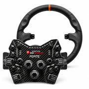 Asetek SimSports Forte GT Button Box (Black, Aluminum) – Forte GT Button Box + Round Black Leather Rim