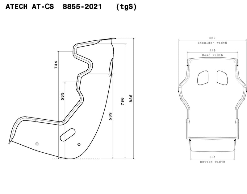 Atech AT-CS Carbon Racing Seat – FIA 8855-2021