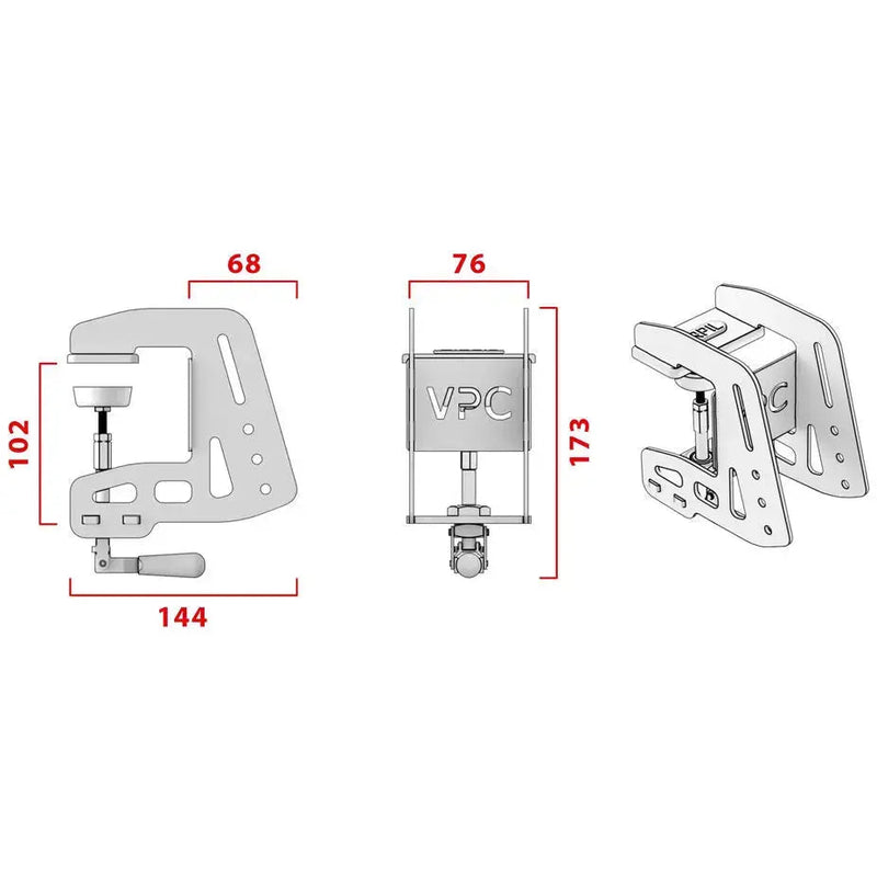 VIRPIL Controls Desk Mount – Mini (Black) - Sim Race Webshop B.V.