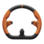Asetek SimSports closed D orange leather rim - Asetek SimSports - Sim Race Webshop product image 2
