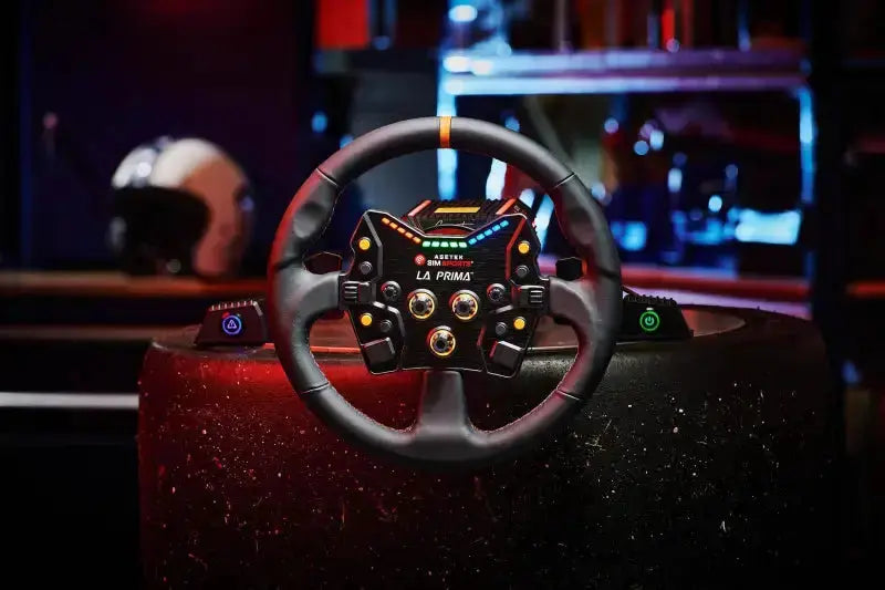 Asetek SimSports Round Black Leather Steering Wheel Rim - Asetek SimSports - Sim Race Webshop product image 5