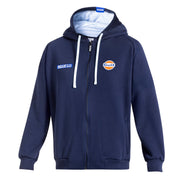 Sparco Gulf Hooded Full Zip Sweatshirt — Navy blue — view 1