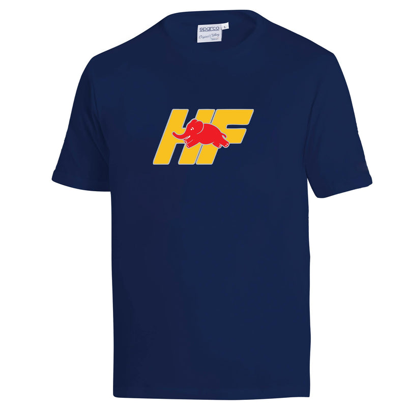 Sparco Lancia Yellow HF T-Shirt — Navy blue — front