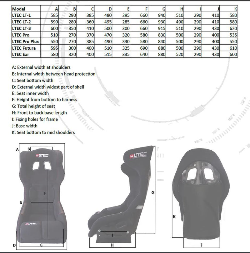 LTEC LT-2 FIA Racing Seat