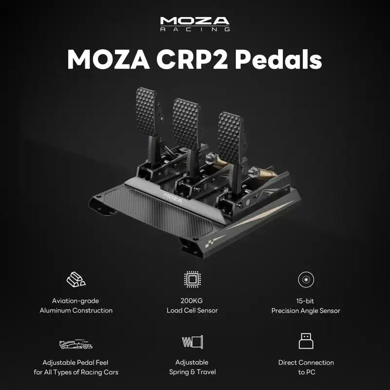 MOZA CRP2 Load Cell Pedals - MOZA Racing - Sim Race Webshop product image 7