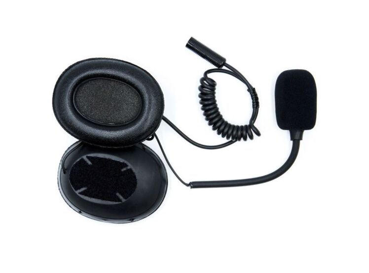 ZeroNoise Open-Face Helmet Intercom Kit with Ear Cups – product view