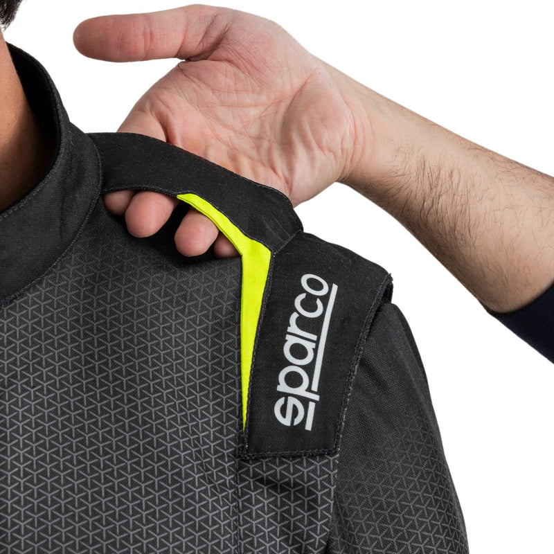 Sparco Infinity 5.0 FIA Racing Suit – SUIT INFINITY 5.0 SZ 48 GRD/FYE