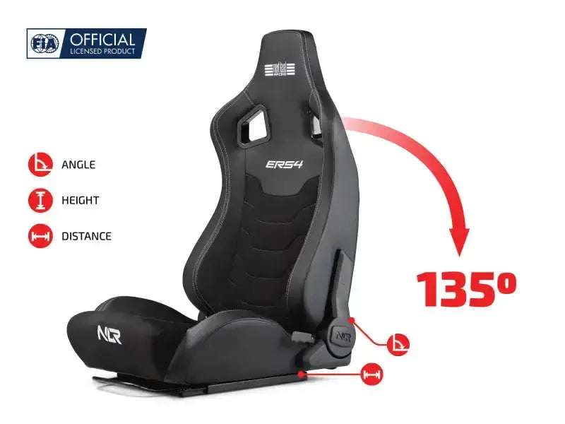 Next Level Racing ERS4 Elite Reclining Seat - PU Leather & Suede Edition - Next Level Racing - Sim Race Webshop product image 6