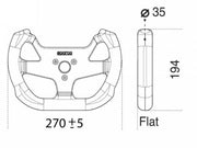 Sparco F-10C 3-Bolt Steering Wheel