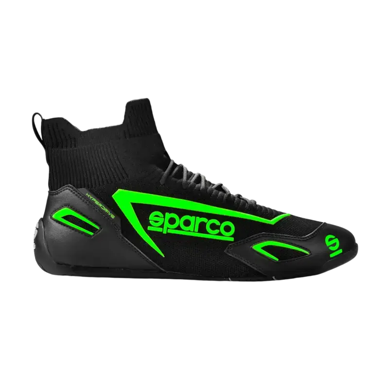 SPARCO HYPERDRIVE GAMING BOOTS - Black / Fluor Green / 38 - Shoes