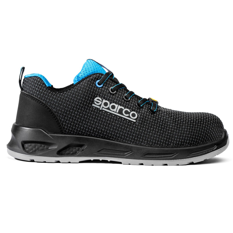 Sparco Horizon Tek Fresno Safety Shoes S3S ESD Unisex Black — Black/Sky Blue