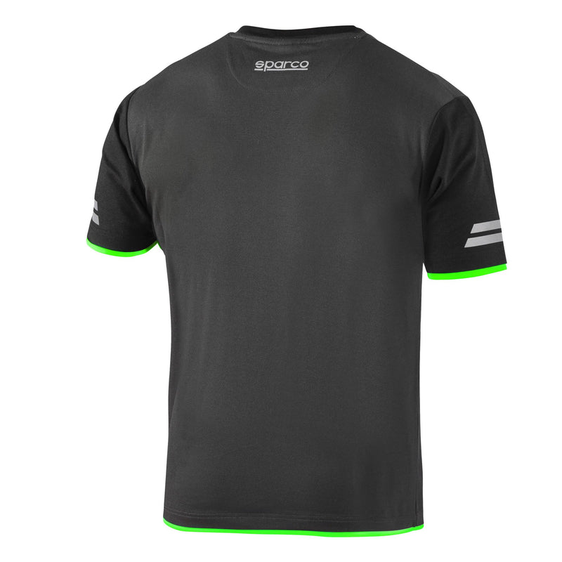 Sparco Tech Tucson T-Shirt - Black/Grey/Navy — Grey/Green