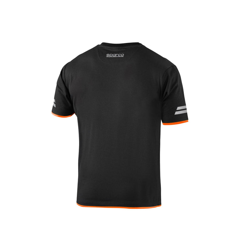 Sparco Tech Tucson T-Shirt - Black/Grey/Navy — Black/Orange fluo