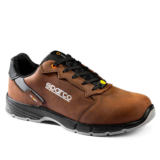 Sparco Targa Nino Safety Shoes S3S ESD Unisex Brown — Dark brown