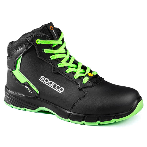 Sparco Targa-H Willy Safety Shoes S3S ESD Unisex Black — Black/Fluo green