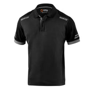 Sparco Tech Toledo Polo Shirt — Black/Dark Gray