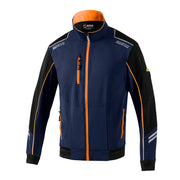 Sparco Tech Austin Light-Shell Jacket — navy blue/fluo orange