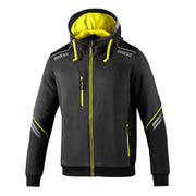 Sparco Full Zip Colorado Hoodie —  grigio scuro / giallo fluo