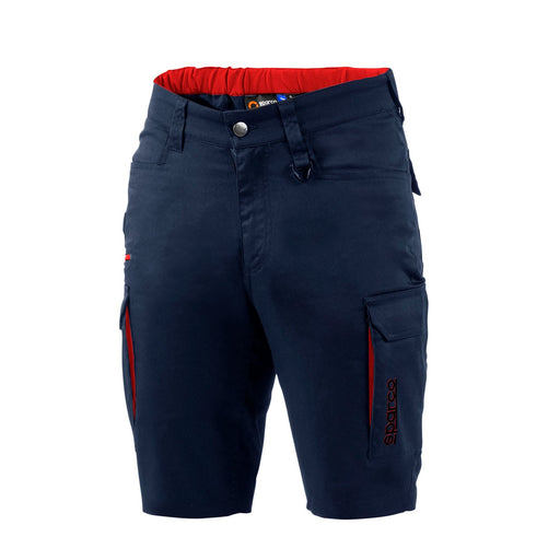 Sparco Hawaii Cargo Work Shorts — Navy blue/Red