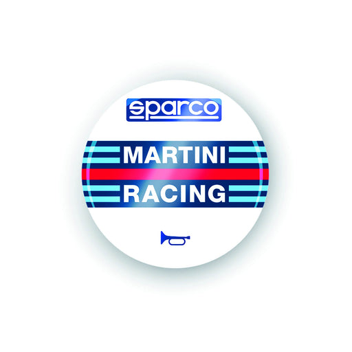 Sparco Gemma Steering Wheel Emblem Martini Racing - White — 