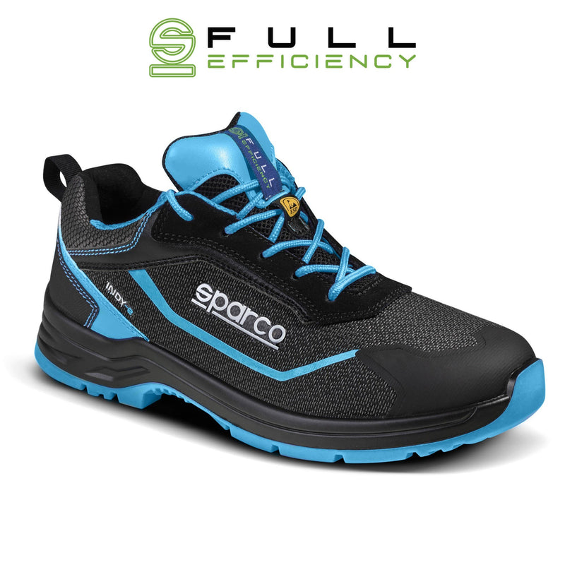 Sparco Safety Shoes S3 Indy-E Aster ESD Unisex Black/Light Blue — Black/Sky Blue