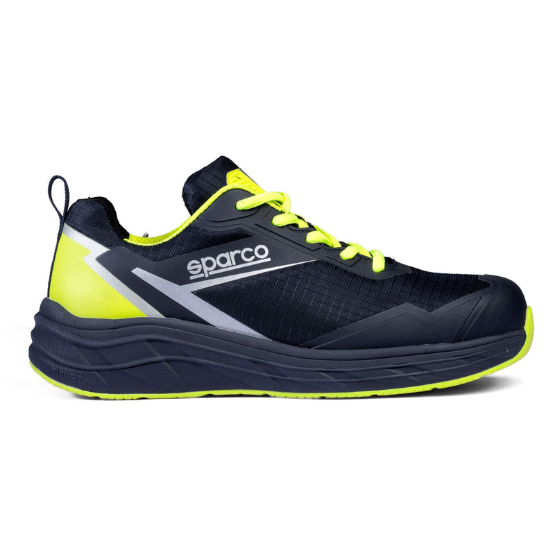 Sparco Safety Shoes S3S Teamwork George ESD Sneaker Unisex Navy/Fluorescent Green — Marine Blue/Fluorescent Yellow