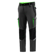 Sparco Tech Oregon Work Trousers — Grey/Green