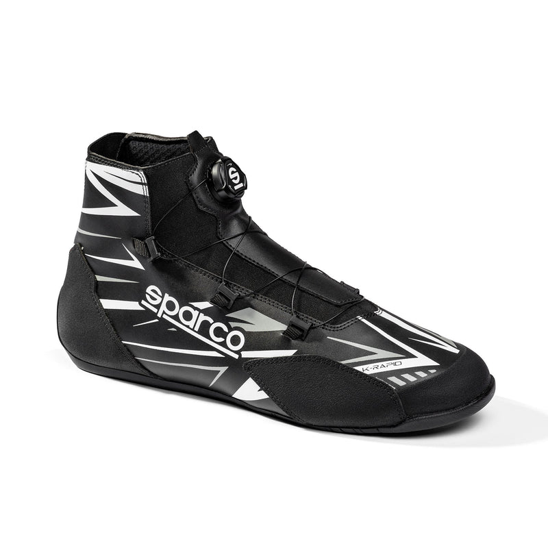 Sparco K-Rapid Waterproof Karting Shoes — Black/White