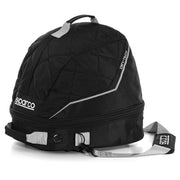 Sparco Dry-Tech Helmet and FHR Bag — Black/Silver