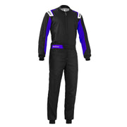Sparco Rookie Karting Suit — Black/Electric blue