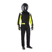 Sparco Rookie Karting Suit — Black/Fluo yellow