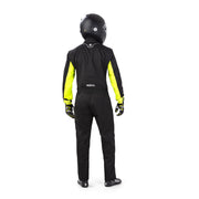 Sparco Rookie Karting Suit — Black/Fluo yellow