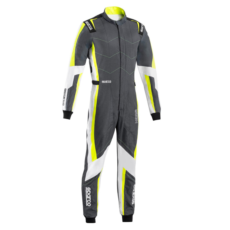 Sparco Kerb Advanced Karting Suit — Dark grey/Fluorescent yellow