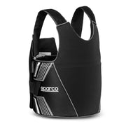 Sparco K-Track FIA Karting Rib Protector — Black/White