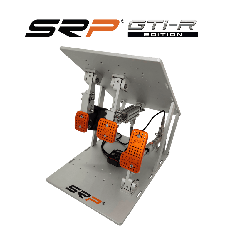 SRP GTI-R 3P Gray Edition pneumatic sim racing pedals – product view 3